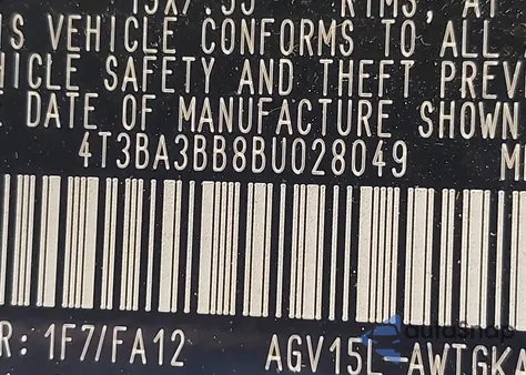 2011 Toyota Venza z USA, uszkodzony, nr VIN 4T3BA3BB8BU028049